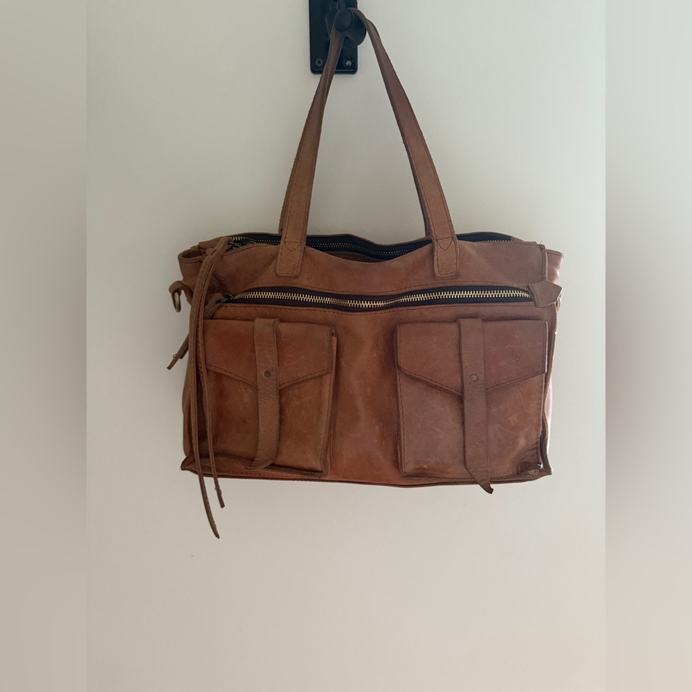 Raven + Lily Brown Leather Tote Bag